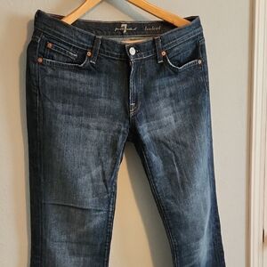 7 For All Mankind Blue Boot Cut Jeans